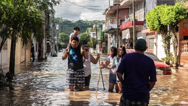 Heavy Rains Cause A Big Flood In Poza Rica 