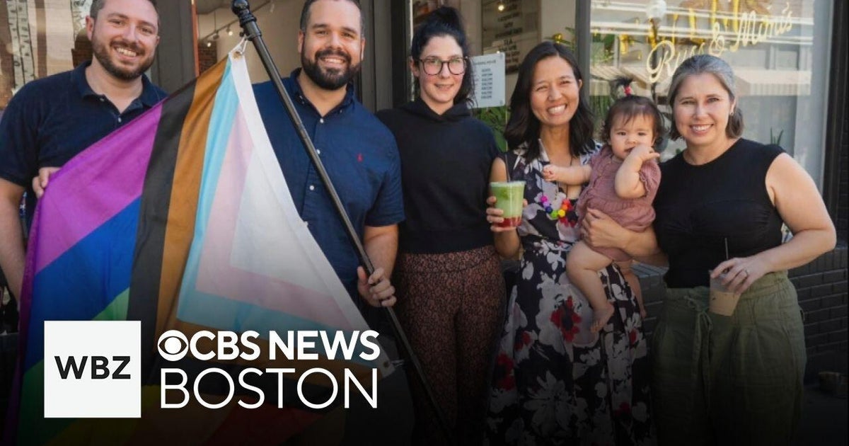Boston Mayor Michelle Wu shows solidarity with Roslindale business that had Pride flag ripped down