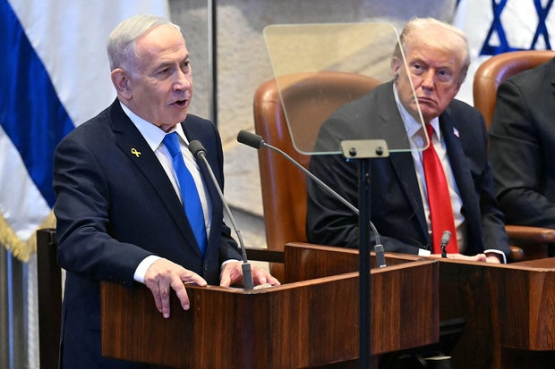 U.S. President Donald Trump addresses the Knesset in Jerusalem 