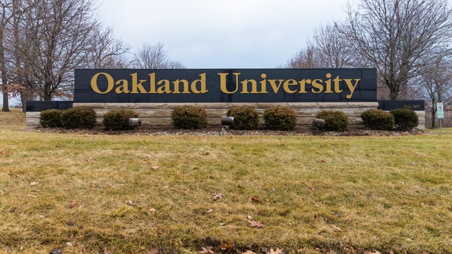 Oakland University Sign in Rochester, Michigan 