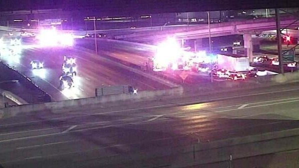 I-35 pedestrian hit 