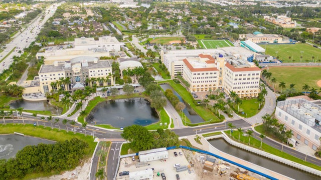 Aerial photo Nova Southeastern University campus Davie FL 