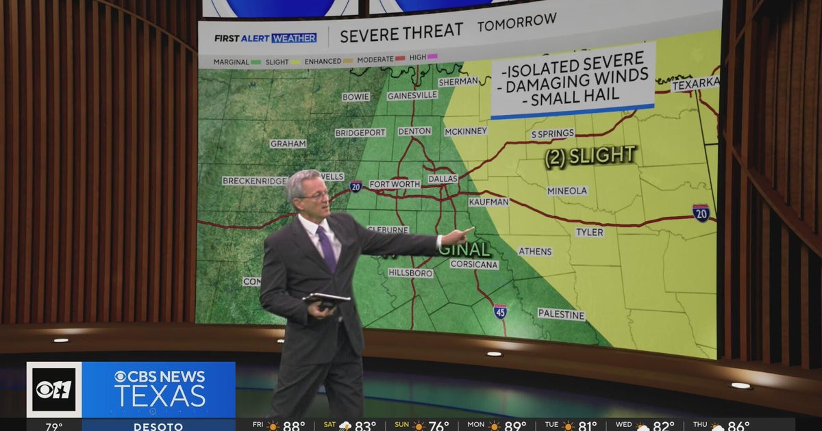 Isolated severe weather threat on Saturday for most of North Texas