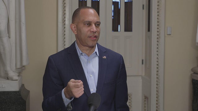 House Minority Leader Hakeem Jeffries speaks to reporters at the Capitol on Friday, Oct. 17, 2025 