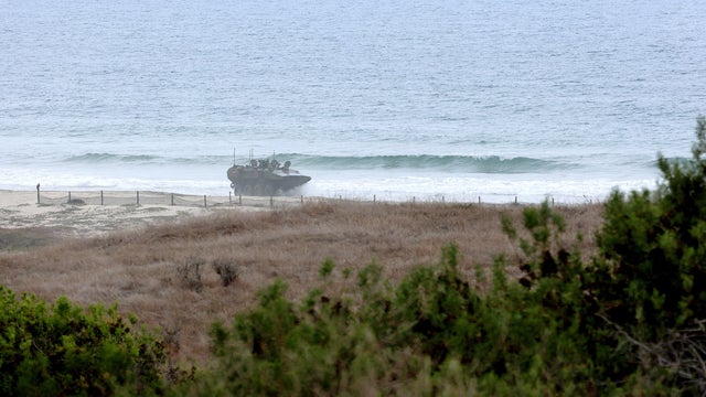 A view of Camp Pendleton, which has long remained the largest undeveloped stretch of the coastline in California. But change may be on the horizon. The United States Department of Defense is considering making a portion of the 125,000 acre base in northwe 