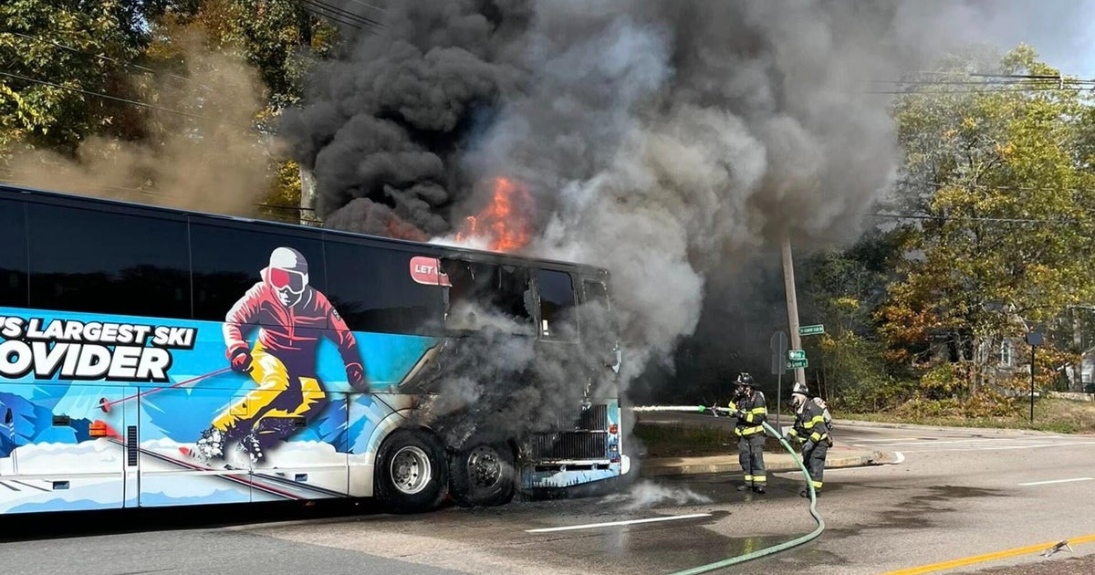 Bus carrying UMass Lowell students catches fire in Westwood ...