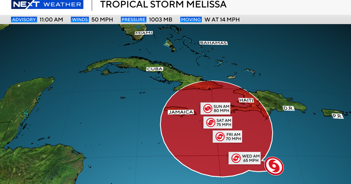 Will Tropical Storm Melissa impact South Florida? See its projected path.