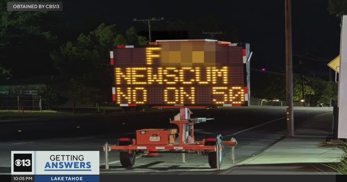 Profanity displayed toward Newsom on Sacramento-area traffic sign messages