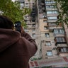 Aftermath of Russian missile and drone attack in Kyiv 