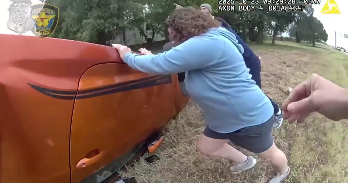 Fort Worth Police Rescue Baby Pinned Under Overturned Car After I-30 Crash