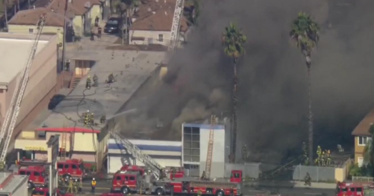 Inglewood Commercial Building Fire After Roof Collapse