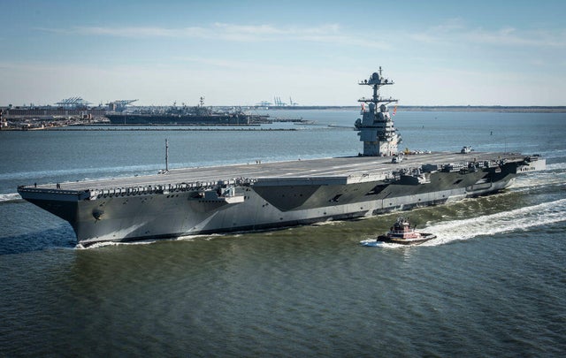 The USS Gerald R. Ford in Newport News, Virginia, on April 8, 2017.