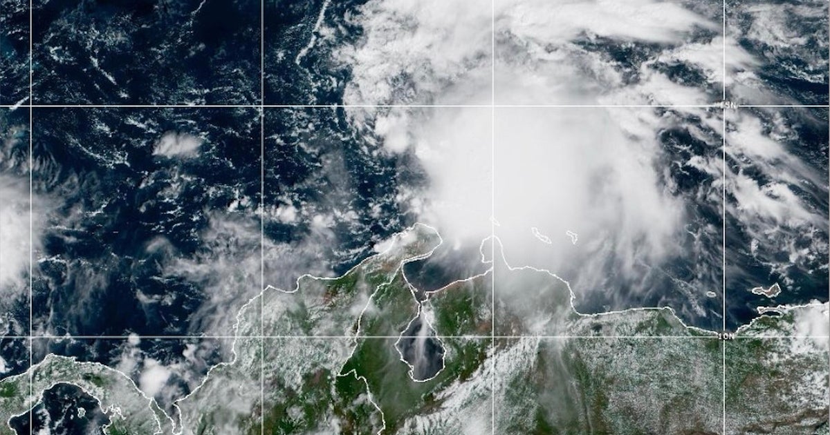 Tropical Storm Melissa forms in the Atlantic. Maps show forecast path.