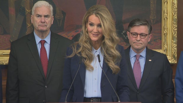 SBA Administrator Kelly Loeffler appears at a news conference at the Capitol on Monday, Oct. 27, 2025.