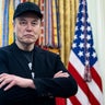 President Trump Holds Press Conference With Musk As He Departs DOGE 