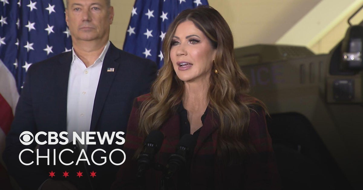 DHS Secretary Kristi Noem speaks in Gary - CBS Chicago