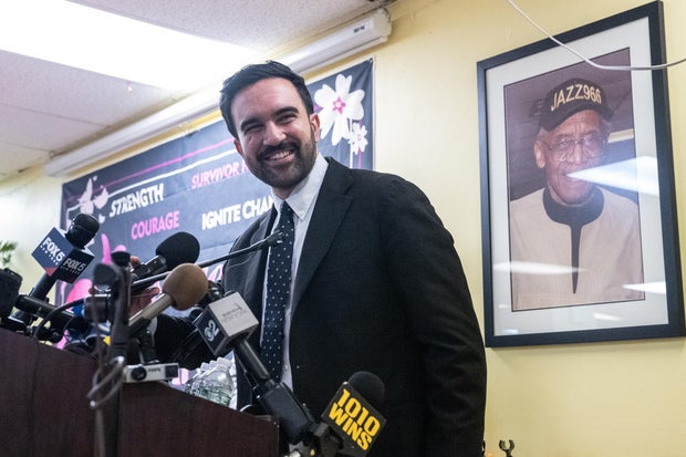 NYC Mayoral Candidate Zohran Mamdani Campaigns At Brooklyn Senior Center