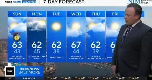 Chance for rain returns to Maryland Sunday night into Monday - CBS ...