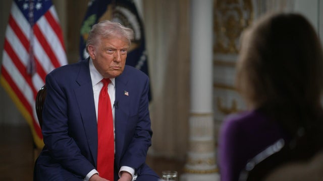 President Trump during an interview with 60 Minutes 