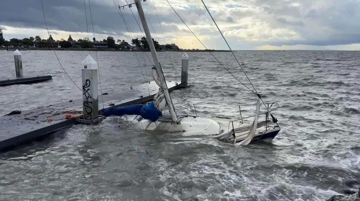 Boater rescued from sinking sailboat anchored at Alameda marina during ...