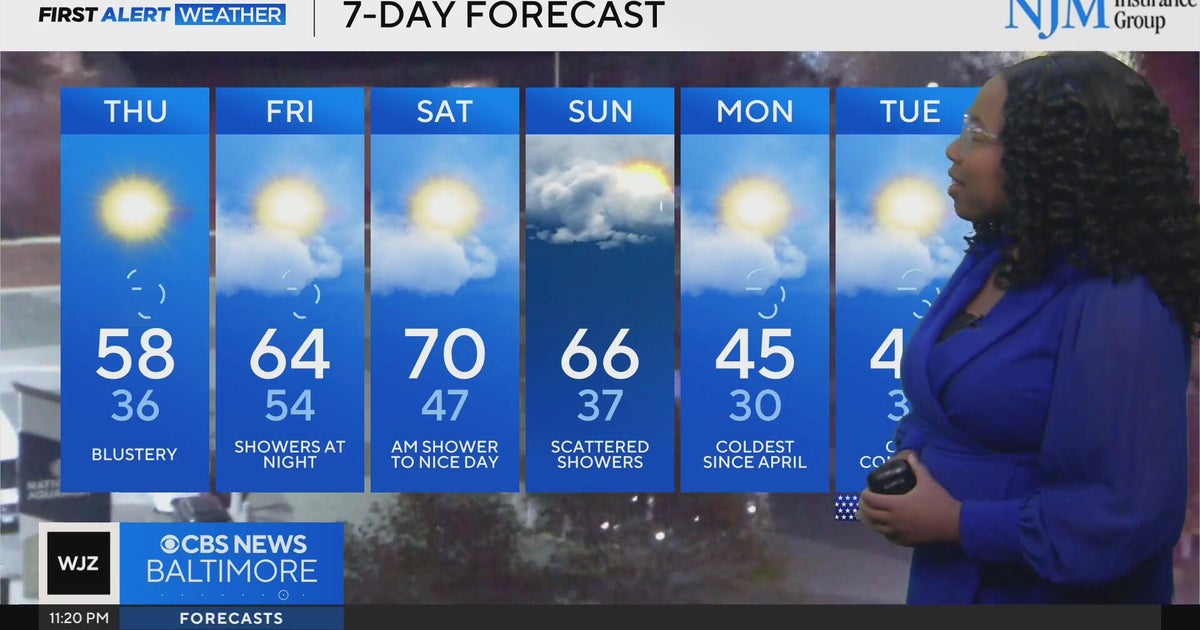 Blustery Thursday in Maryland after storms cause damage - CBS Baltimore