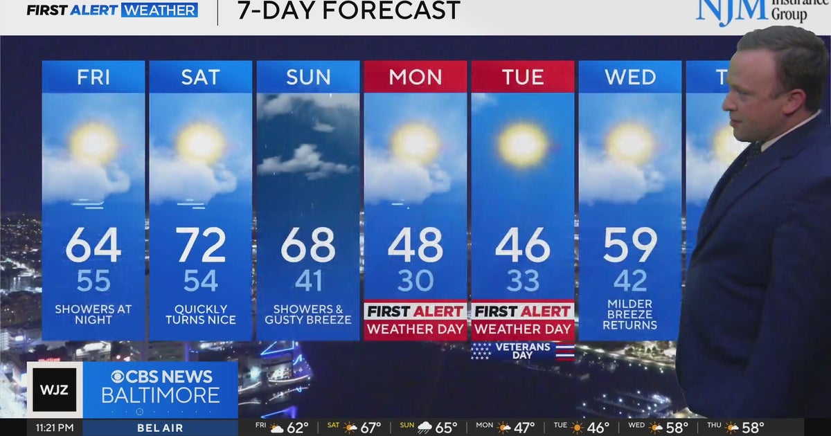 Rain moves into Maryland Friday night before a blast of cold weather ...