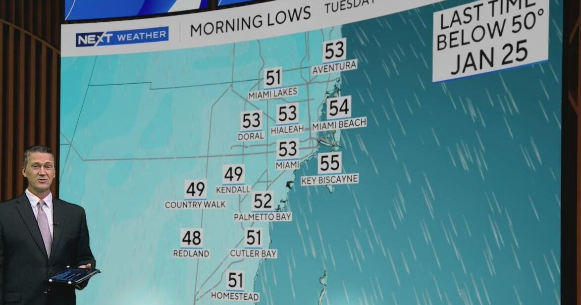 Cold air on the way to South Florida - CBS Miami