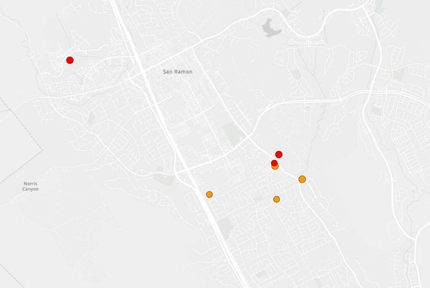 San Ramon Multiple Earthquakes