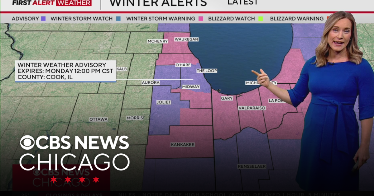 Tracking the snow as a winter storm socks the Chicago area - CBS Chicago