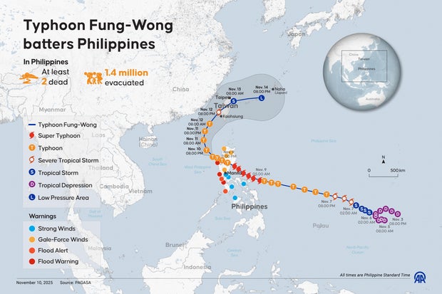 Typhoon Fung-Wong batters Philippines 