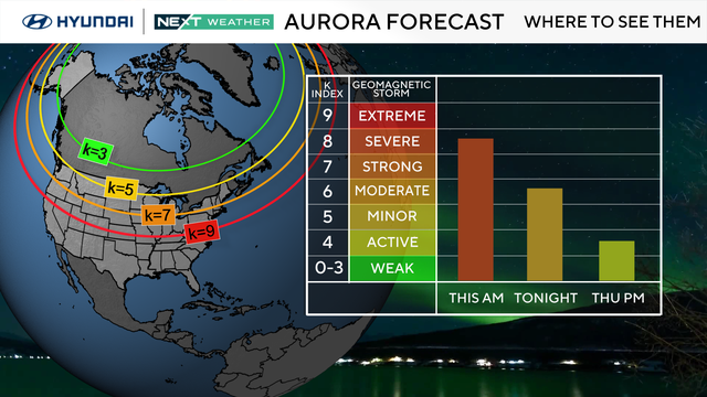 Northern lights forecast, Nov. 12, 2025 