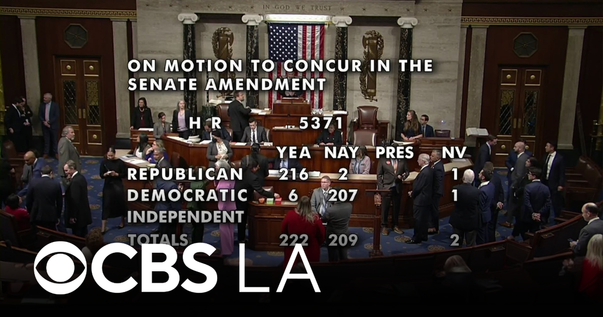 Congress passes funding bill to end government shutdown - CBS Los Angeles