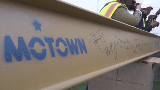 Motown Museum celebrates final beam installed in expansion 