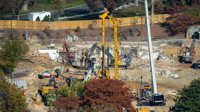 Construction Continues On East Side Of White House Complex 