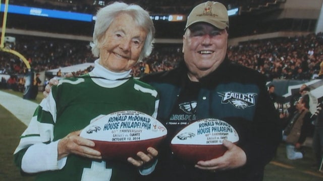 A photo of Jimmy Murray at an Eagles game 