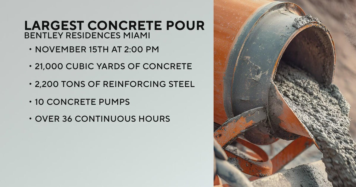 Miami construction company to set U.S. record for largest residential concrete pour