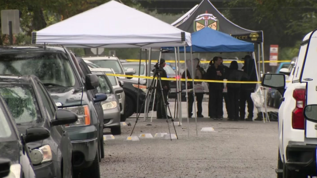 Flashing lights on top of police patrol car 