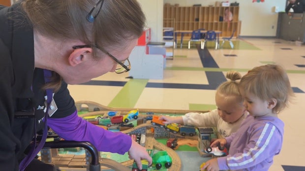 Lauren Shipman working at the Haverford YMCA