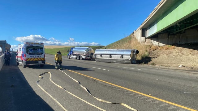 overturned tanker near tray 205 closed wb 