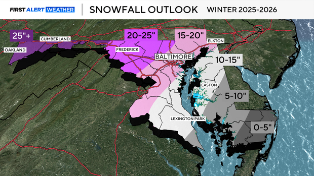 WJZ First Alert Weather Team's Winter Snowfall Forecast