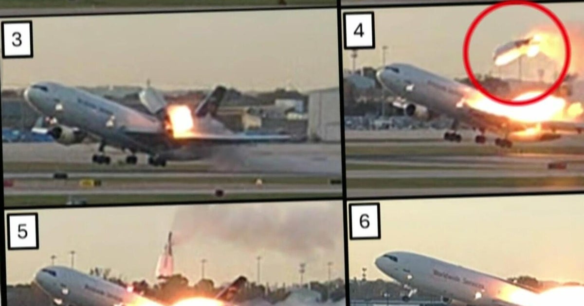 New images from deadly UPS plane crash in Kentucky shows engine blasting off wing