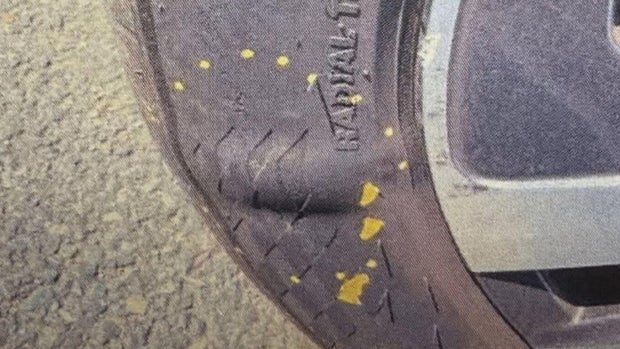 Damaged tire I-Team