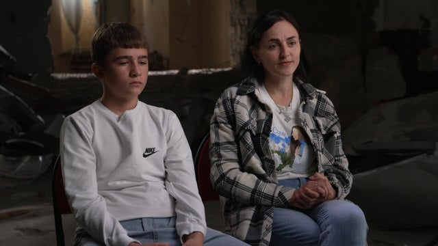 Natalia Tenytska and her son, Maksym 