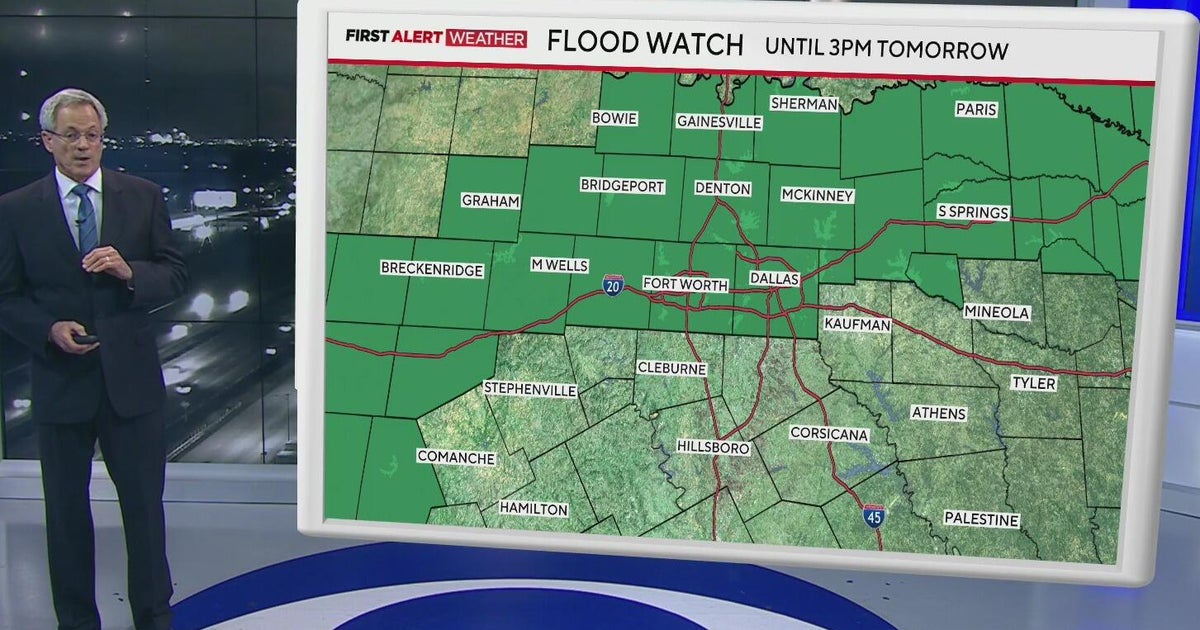 Strong storms bring high flood threat to North Texas - CBS Texas
