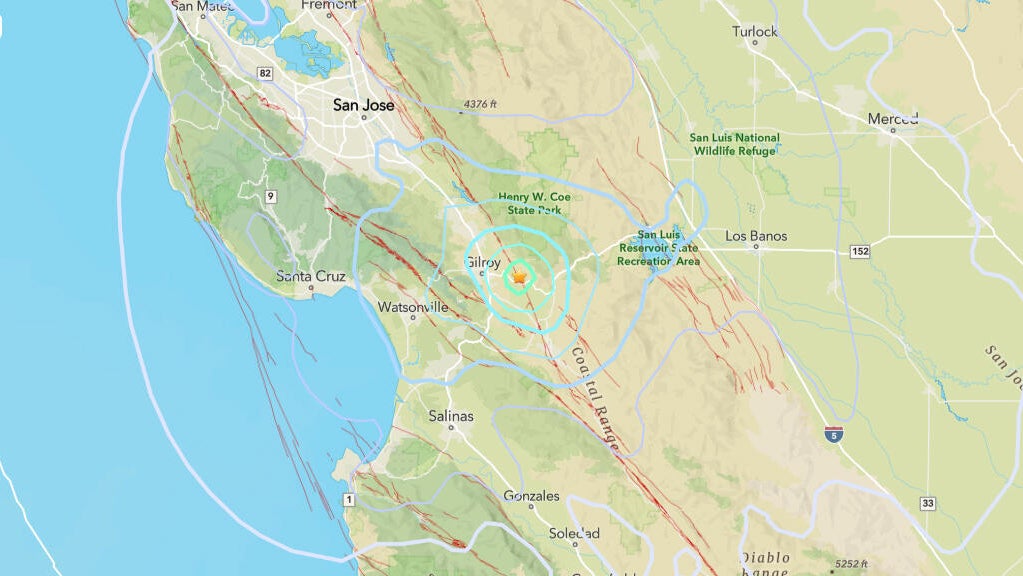 Early morning magnitude 4.0 earthquake, afteshocks strike near Gilroy