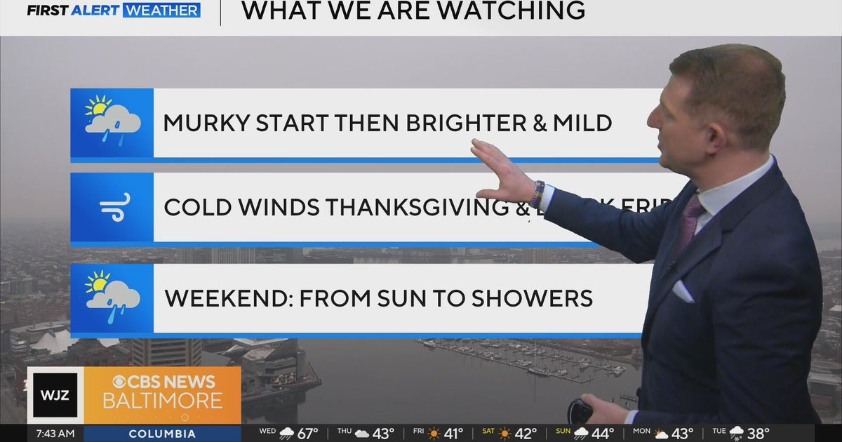 Mild Wednesday, windy and cold Thanksgiving in Maryland - CBS Baltimore