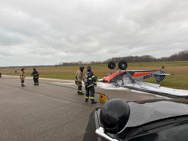 One person taken to hospital after small plane flips in Southwest Michigan