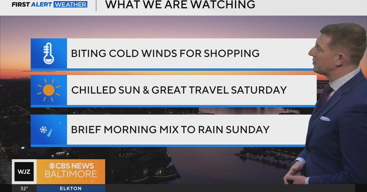 Dry, cold and sunny across Maryland to start the weekend