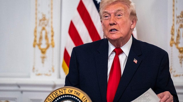 President Trump Addresses U.S. Troops On Thanksgiving From Mar-A-Lago 