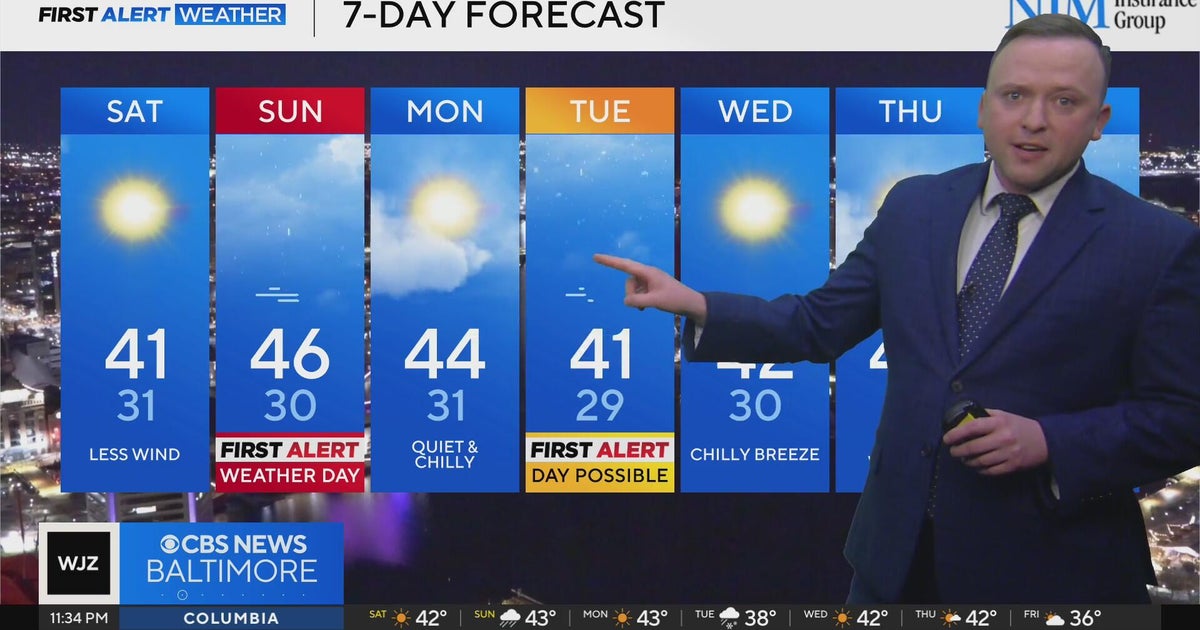 Sunny Saturday in Maryland before storm system arrives